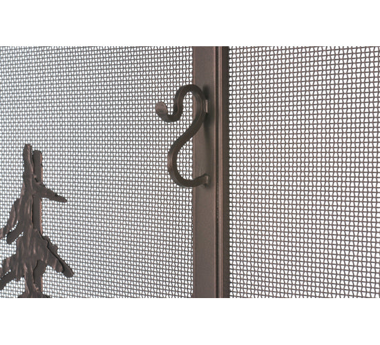 Meyda Tiffany Lighting 106333 Tall Pines Fireplace Screen Home Decor Bronze / Dark