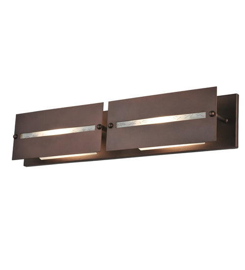 Meyda Tiffany Moss Creek 106346 Bath Vanity Light 30 in. wide - Cinnamon Coffee Metallic