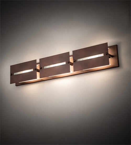 Meyda Tiffany Moss 106347 Bath Vanity Light 36 in. wide - Cinnamon Coffee Metallic