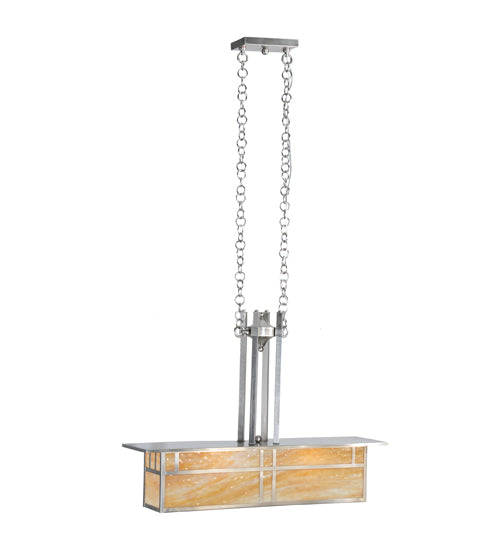 Meyda Tiffany Double Bar Mission 106377 Pendant Light - Brushed Nickel