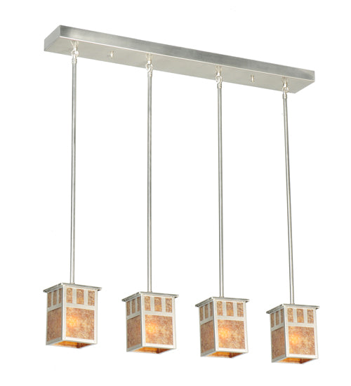 Meyda Tiffany Double Bar Mission 106381 Pendant Light - Brushed Nickel