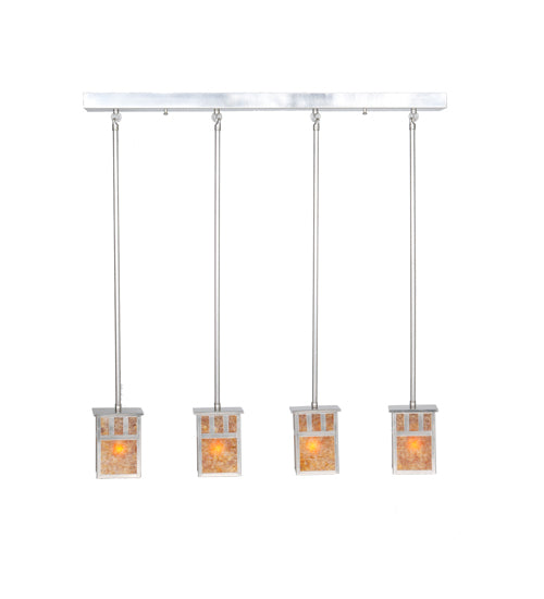 Meyda Tiffany Double Bar Mission 106381 Pendant Light - Brushed Nickel