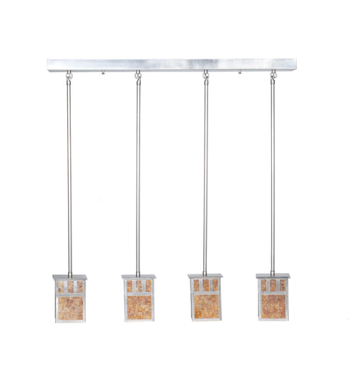 Meyda Tiffany Double Bar Mission 106381 Pendant Light - Brushed Nickel