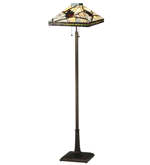 Meyda Tiffany Lighting 106506 Pinecone Two Light Floor Lamp Lamp Bronze / Dark