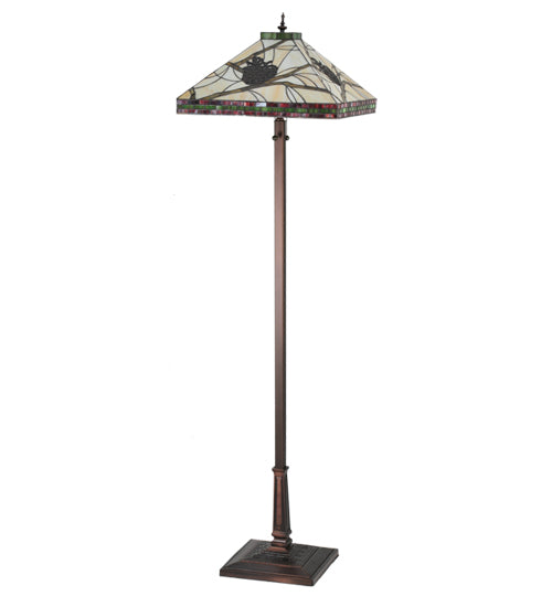 Meyda Tiffany Lighting 106506 Pinecone Two Light Floor Lamp Lamp Bronze / Dark