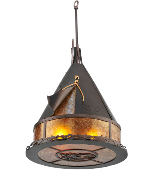 Meyda Tiffany Teepee 106543 Pendant Light - Mahogany Bronze