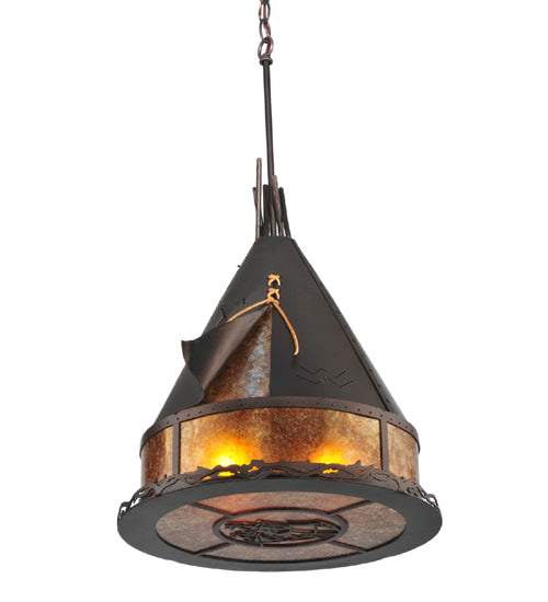 Meyda Tiffany Teepee 106543 Pendant Light - Mahogany Bronze