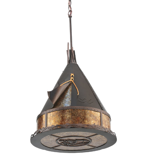 Meyda Tiffany Teepee 106543 Pendant Light - Mahogany Bronze