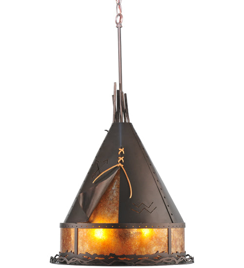 Meyda Tiffany Teepee 106543 Pendant Light - Mahogany Bronze