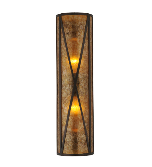 Meyda Tiffany Saltire Craftsman 106559 Wall Light - Mahogany Bronze