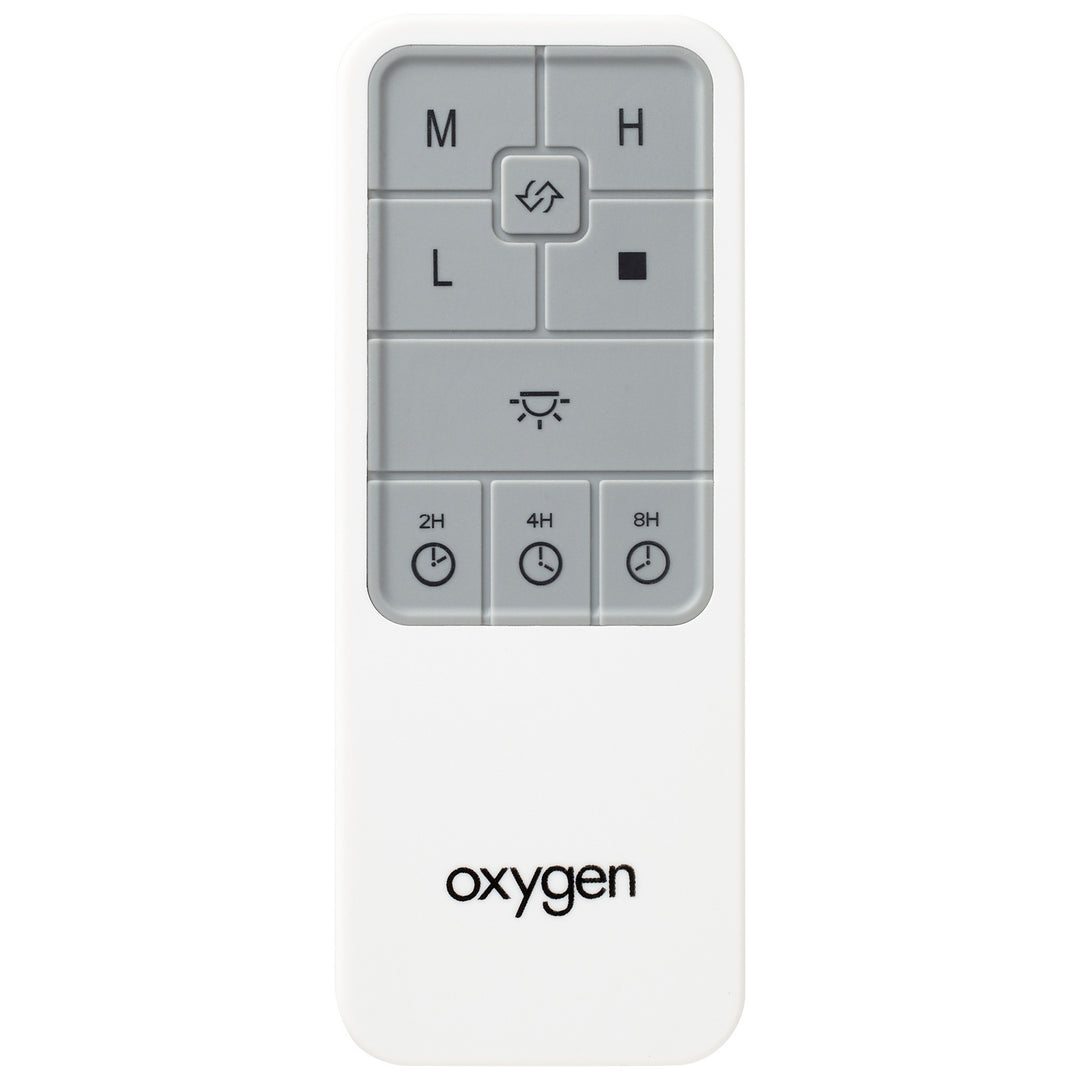 Oxygen 3-8-1000-0 Oslo Remote Handheld Remote Ac Motor Ceiling Fan White