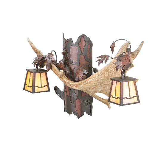 Meyda Tiffany Antlers 106612 Wall Light - Rust/Wrt Iron/Bai