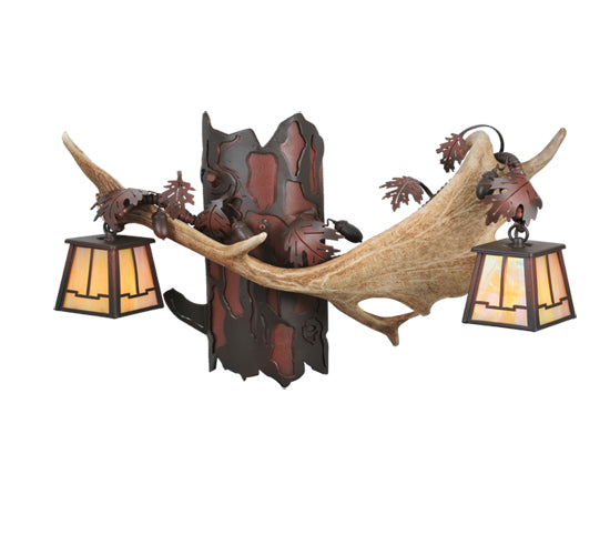 Meyda Tiffany Antlers 106612 Wall Light - Rust/Wrt Iron/Bai