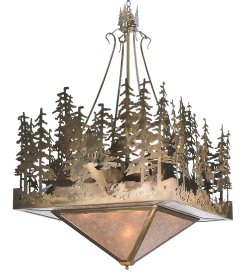 Meyda Tiffany Deer At Lake 106655 Pendant Light - Antique Copper