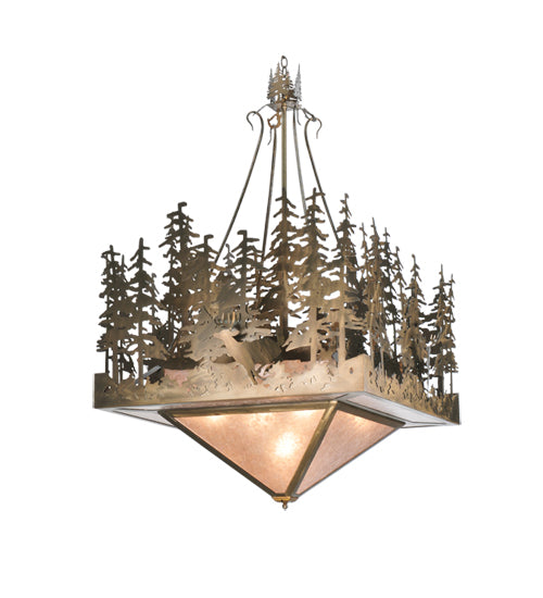Meyda Tiffany Deer At Lake 106655 Pendant Light - Antique Copper