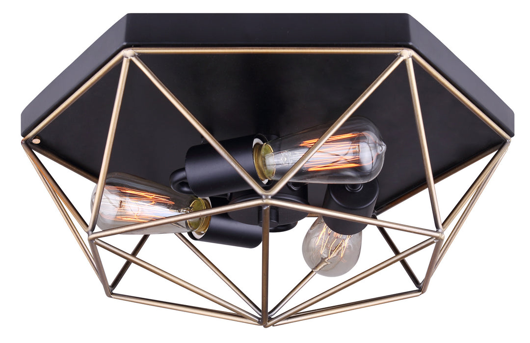 Canarm Greer IFM676A15BKG Ceiling Light - Black And Gold