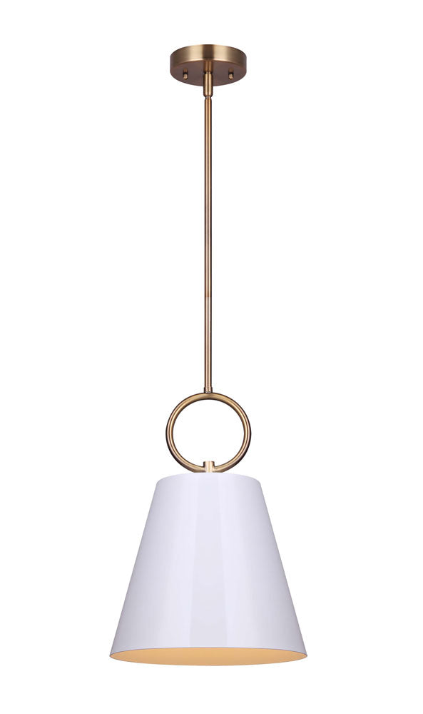 Canarm Irina IPL642B01GDW Pendant Light - Gold And White