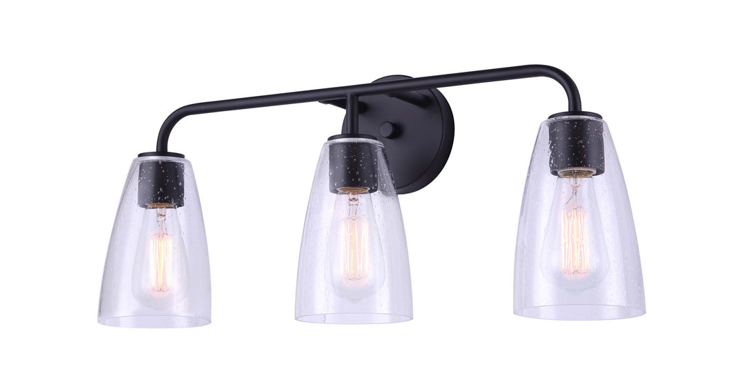 Canarm Kona IVL1013A03BK Bath Vanity Light 25 in. wide - Black