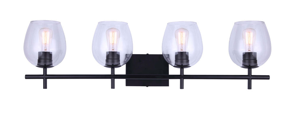 Canarm Cain IVL1019A04BK Bath Vanity Light 34 in. wide - Black