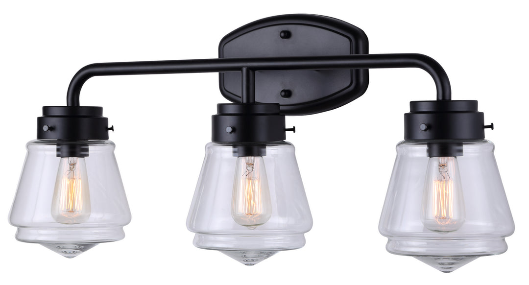 Canarm Lochlan IVL682A03BK Bath Vanity Light 25 in. wide - Black