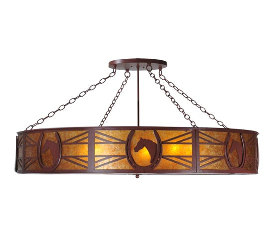 Meyda Tiffany Horseshoe 106840 Ceiling Light - Rust/Amber Mica