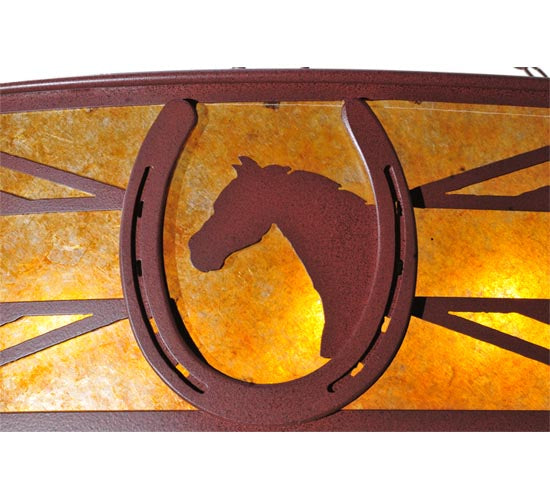 Meyda Tiffany Horseshoe 106840 Ceiling Light - Rust/Amber Mica