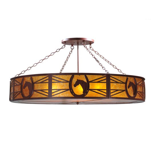 Meyda Tiffany Horseshoe 106840 Ceiling Light - Rust/Amber Mica