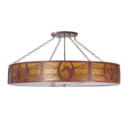 Meyda Tiffany Horseshoe 106840 Ceiling Light - Rust/Amber Mica