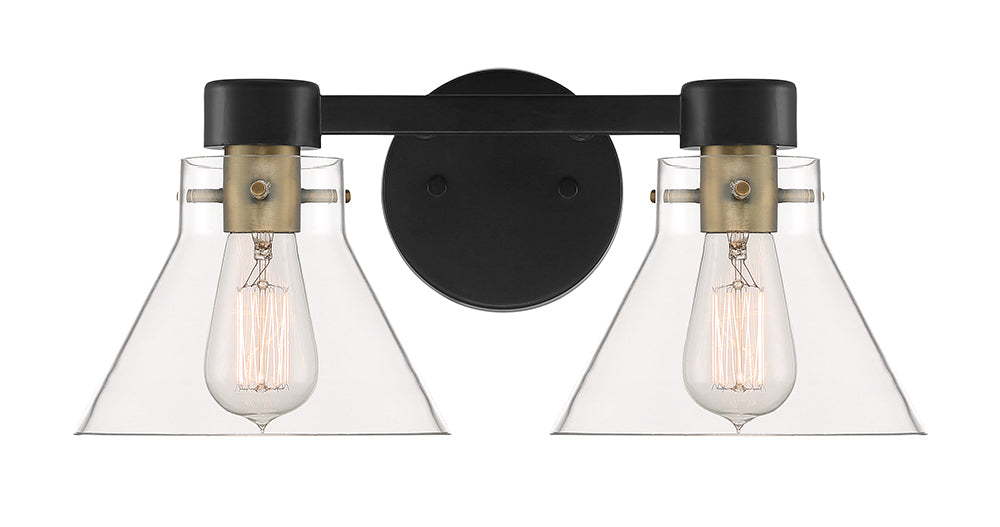 Designers Fountain Willow Creek D204M-2B-MB Bath Vanity Light 17 in. wide - Matte Black