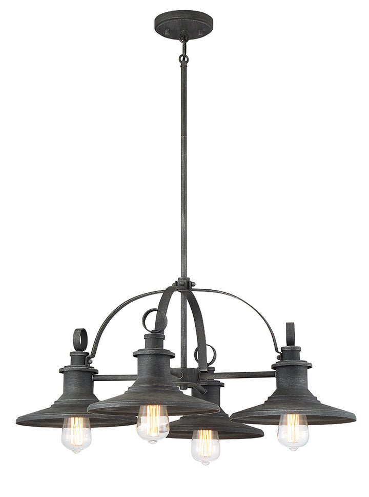 Designers Fountain Aurora D207M-4CH-WP Chandelier Light - Weathered Pewter