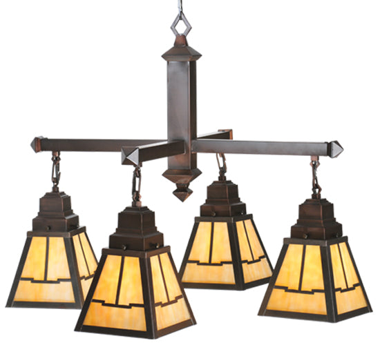 Meyda Tiffany Valley View 107066 Chandelier Light - Craftsman Brown