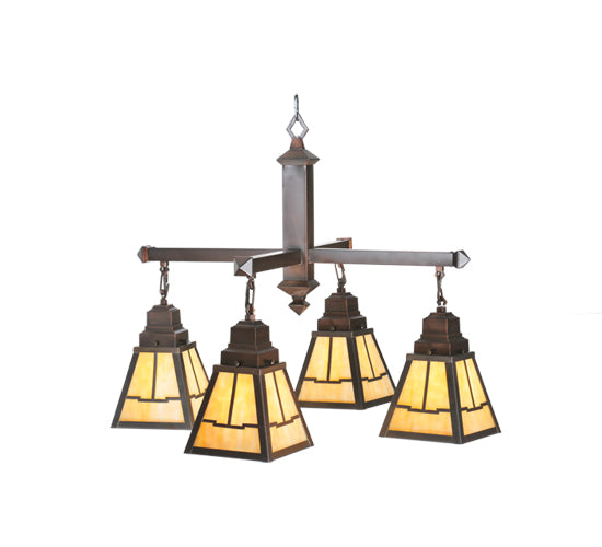 Meyda Tiffany Valley View 107066 Chandelier Light - Craftsman Brown