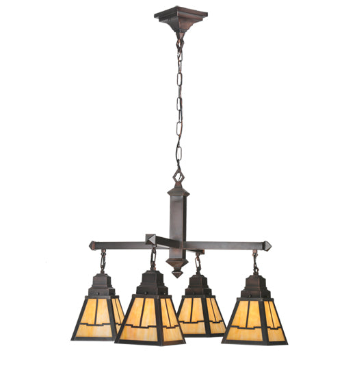 Meyda Tiffany Valley View 107066 Chandelier Light - Craftsman Brown