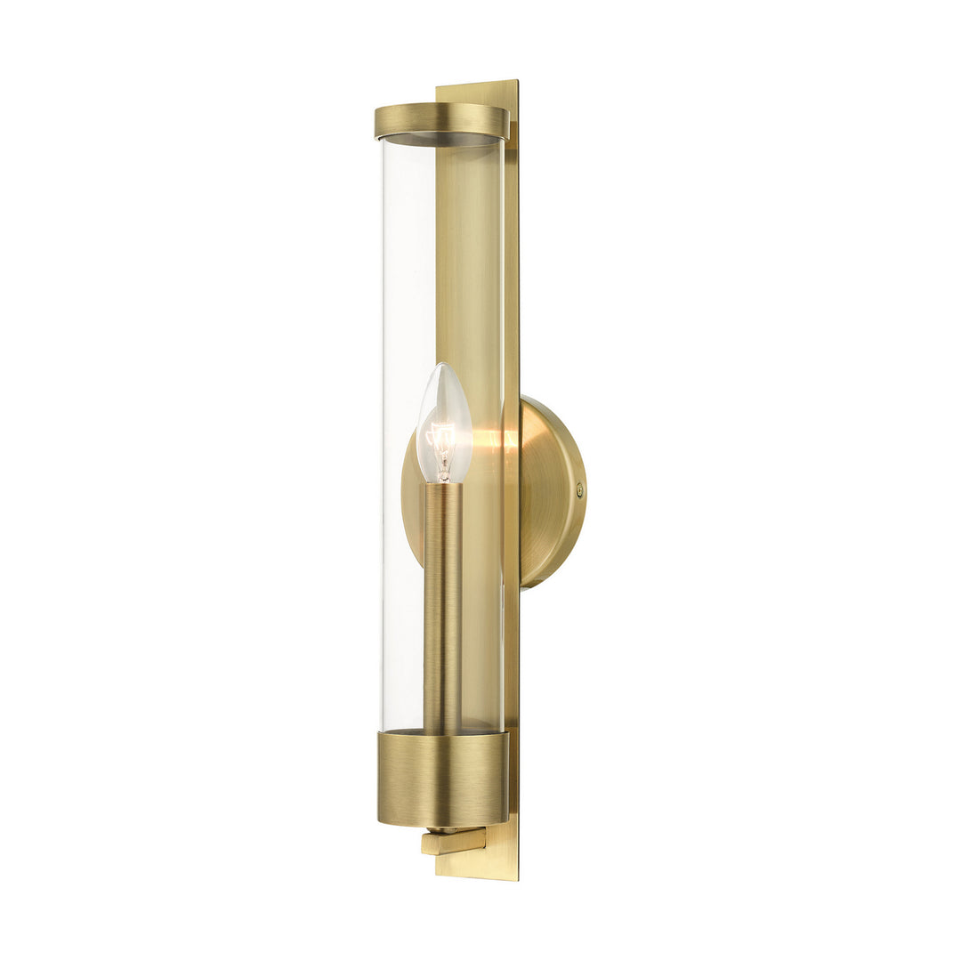 Livex Castleton 10142-01 Wall Sconce Light - Antique Brass