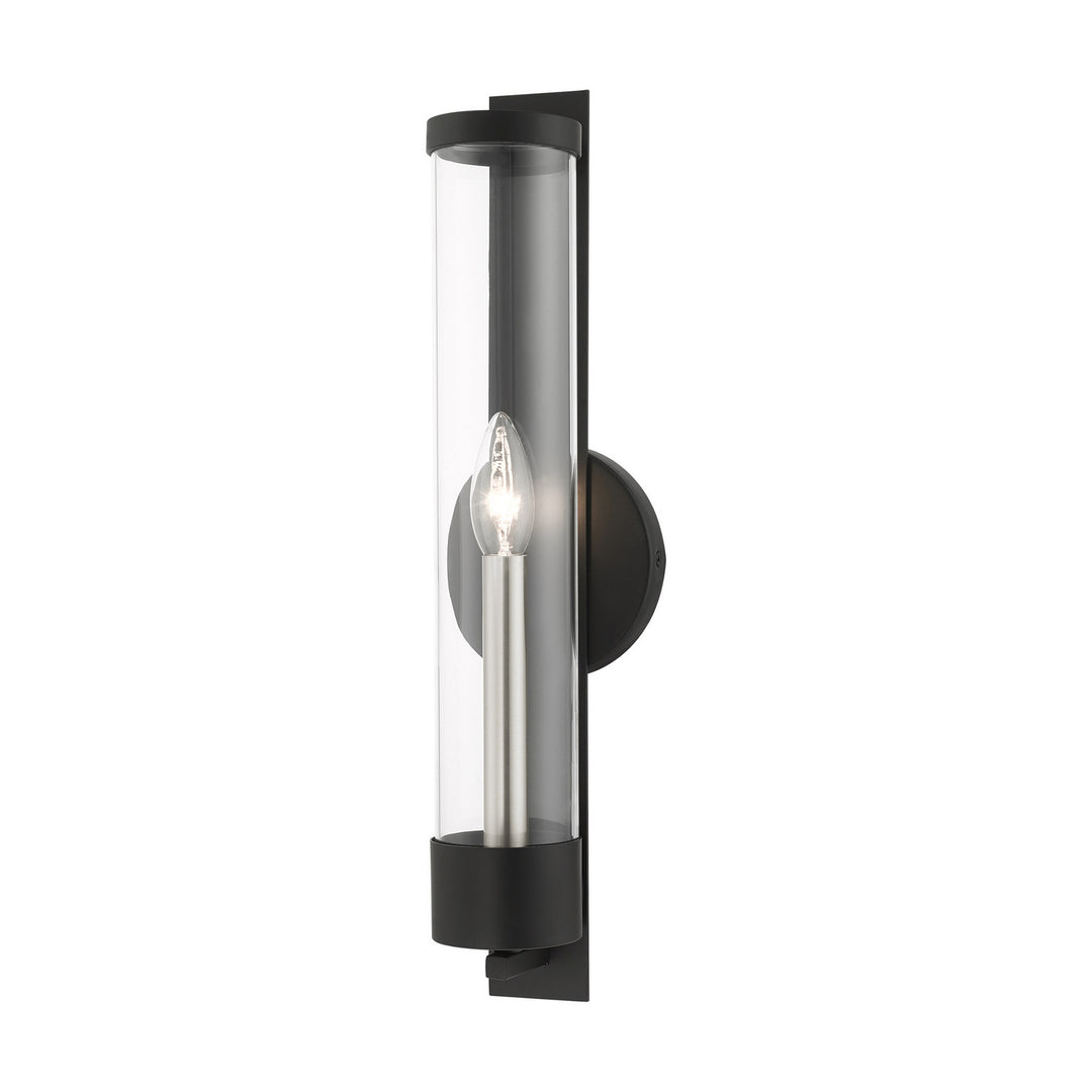 Livex Castleton 10142-04 Wall Sconce Light - Black w/ Brushed Nickel