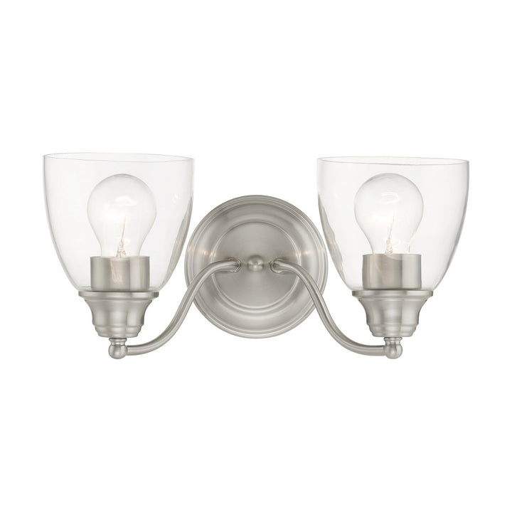 Livex Montgomery 15132-91 Bath Vanity Light 14 in. wide - Brushed Nickel