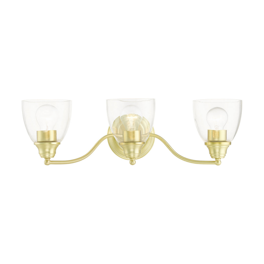 Livex Montgomery 15133-12 Bath Vanity Light 23 in. wide - Satin Brass