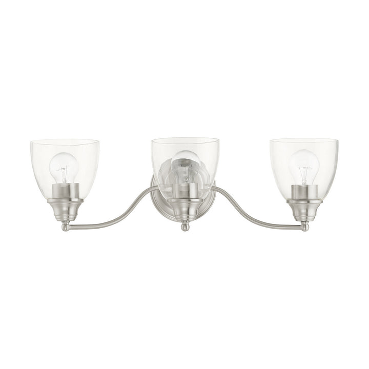 Livex Montgomery 15133-91 Bath Vanity Light 23 in. wide - Brushed Nickel