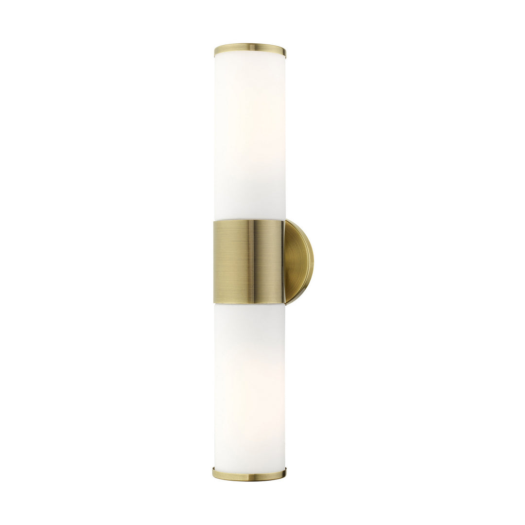 Livex Lindale 16562-01 Bath Vanity Light 19 in. wide - Antique Brass