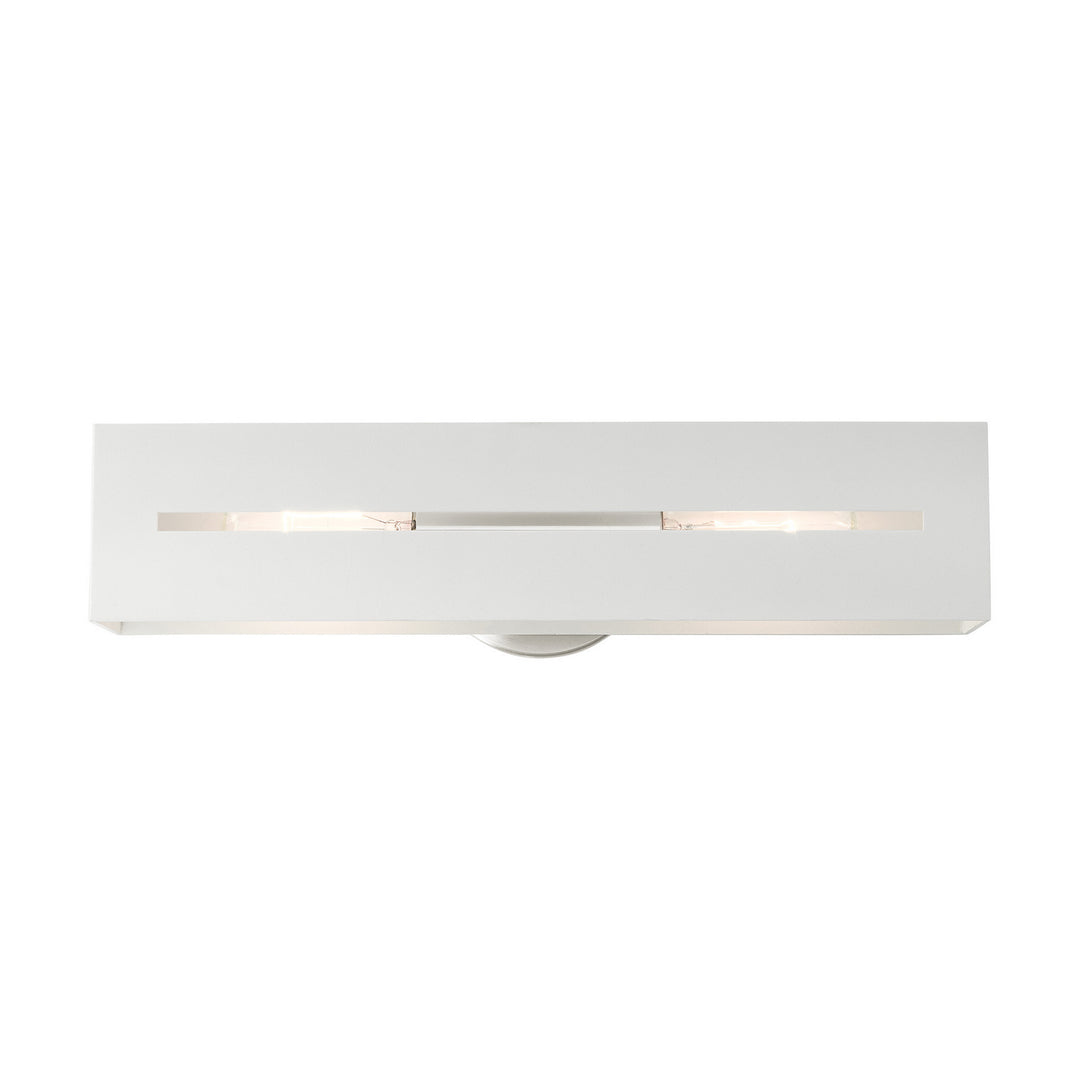 Livex Soma 16682-13 Bath Vanity Light 18 in. wide - Textured White w/ Brushed Nickels