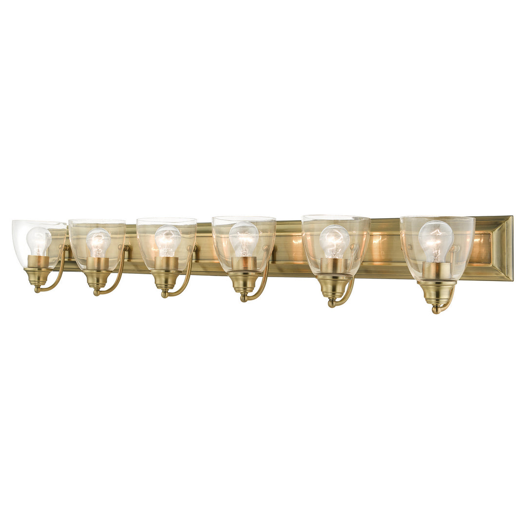 Livex Birmingham 17076-01 Bath Vanity Light 48 in. wide - Antique Brass