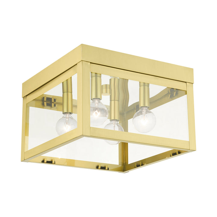 Livex Nyack 20589-12 Ceiling Light - Satin Brass