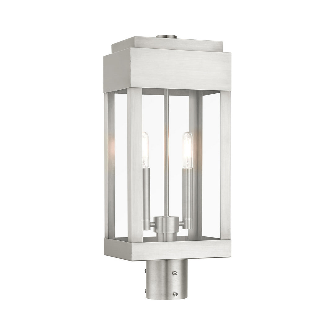 Livex Lighting 21236-91  York Outdoor Brushed Nickel
