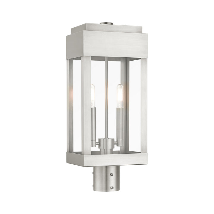 Livex Lighting 21236-91  York Outdoor Brushed Nickel