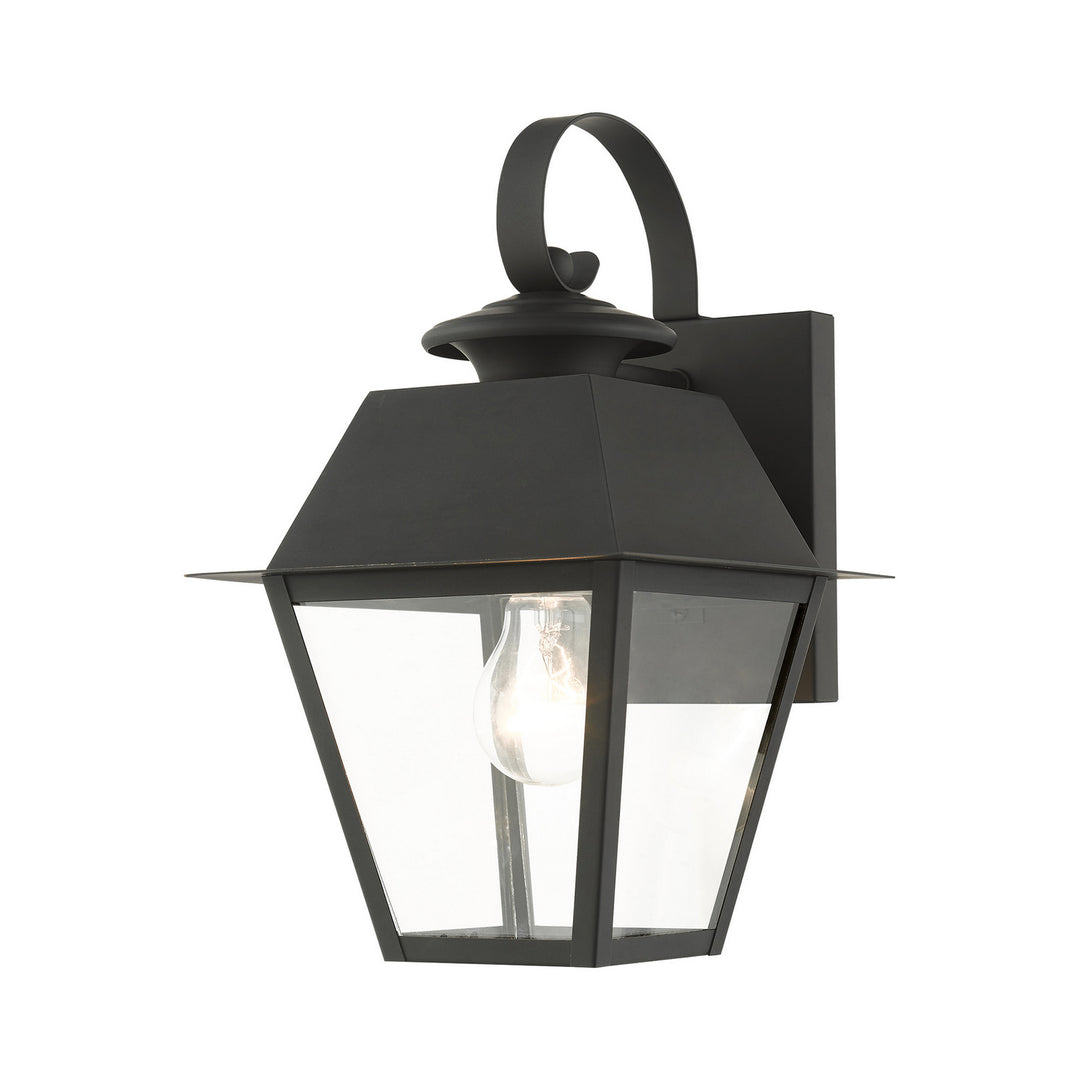 Livex Lighting 27212-04  Wentworth Outdoor Black W/ Brushed Nickel Cluster