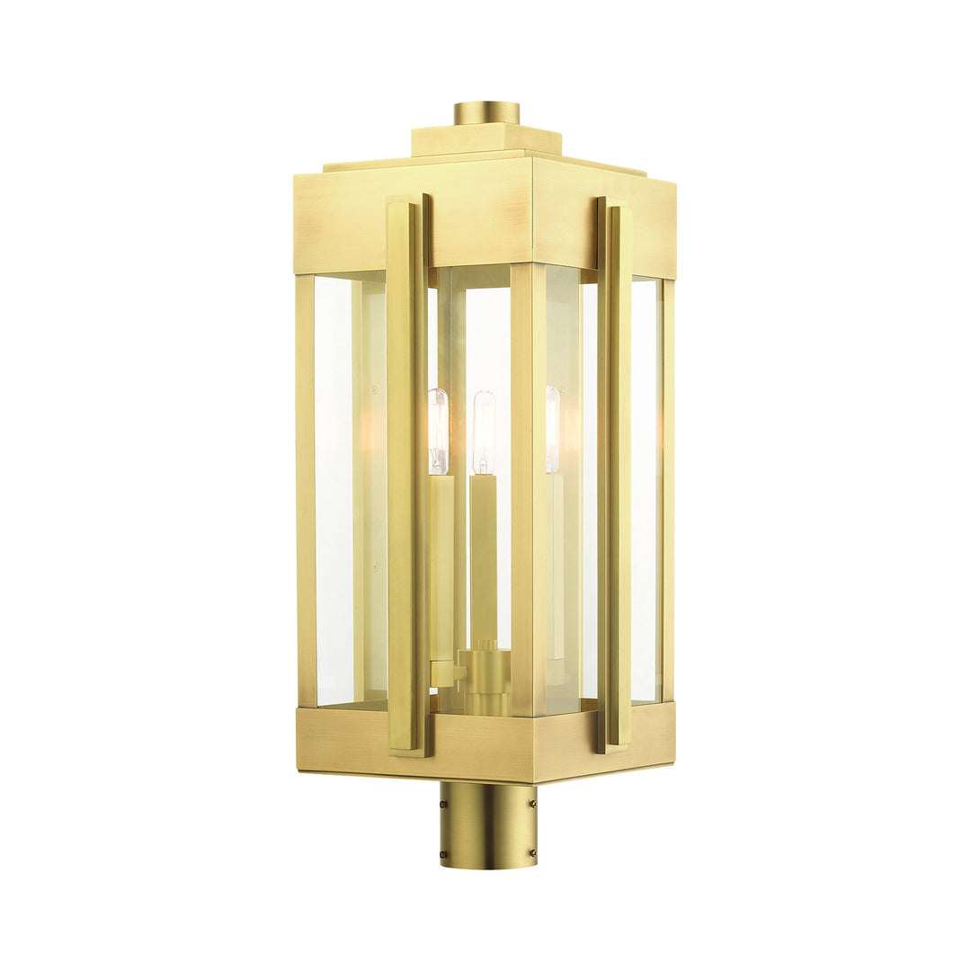 Livex Lighting 27717-08  Lexington Outdoor Natural Brass