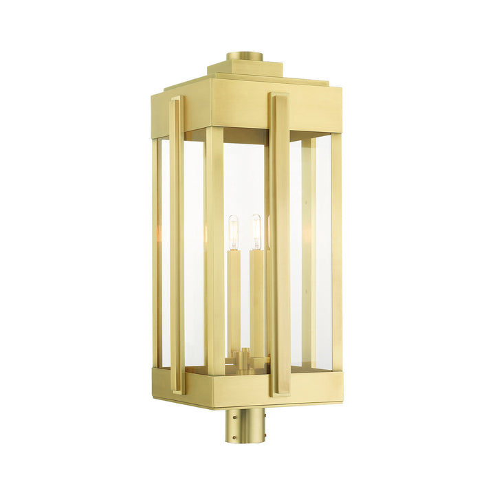 Livex Lighting 27719-08  Lexington Outdoor Natural Brass