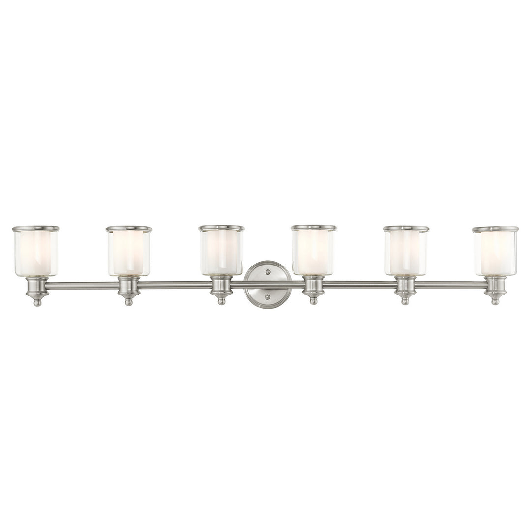 Livex Middlebush 40216-91 Bath Vanity Light 55 in. wide - Brushed Nickel