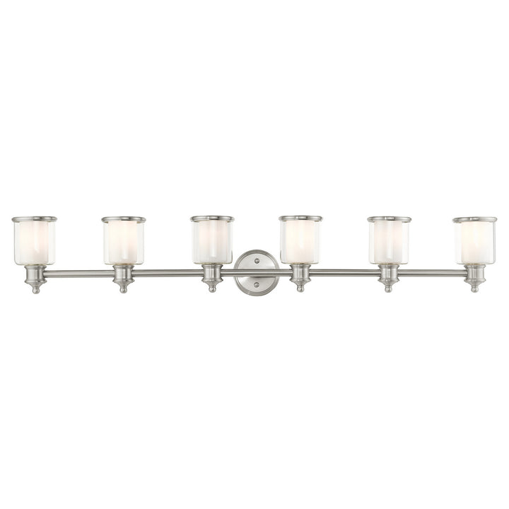 Livex Middlebush 40216-91 Bath Vanity Light 55 in. wide - Brushed Nickel