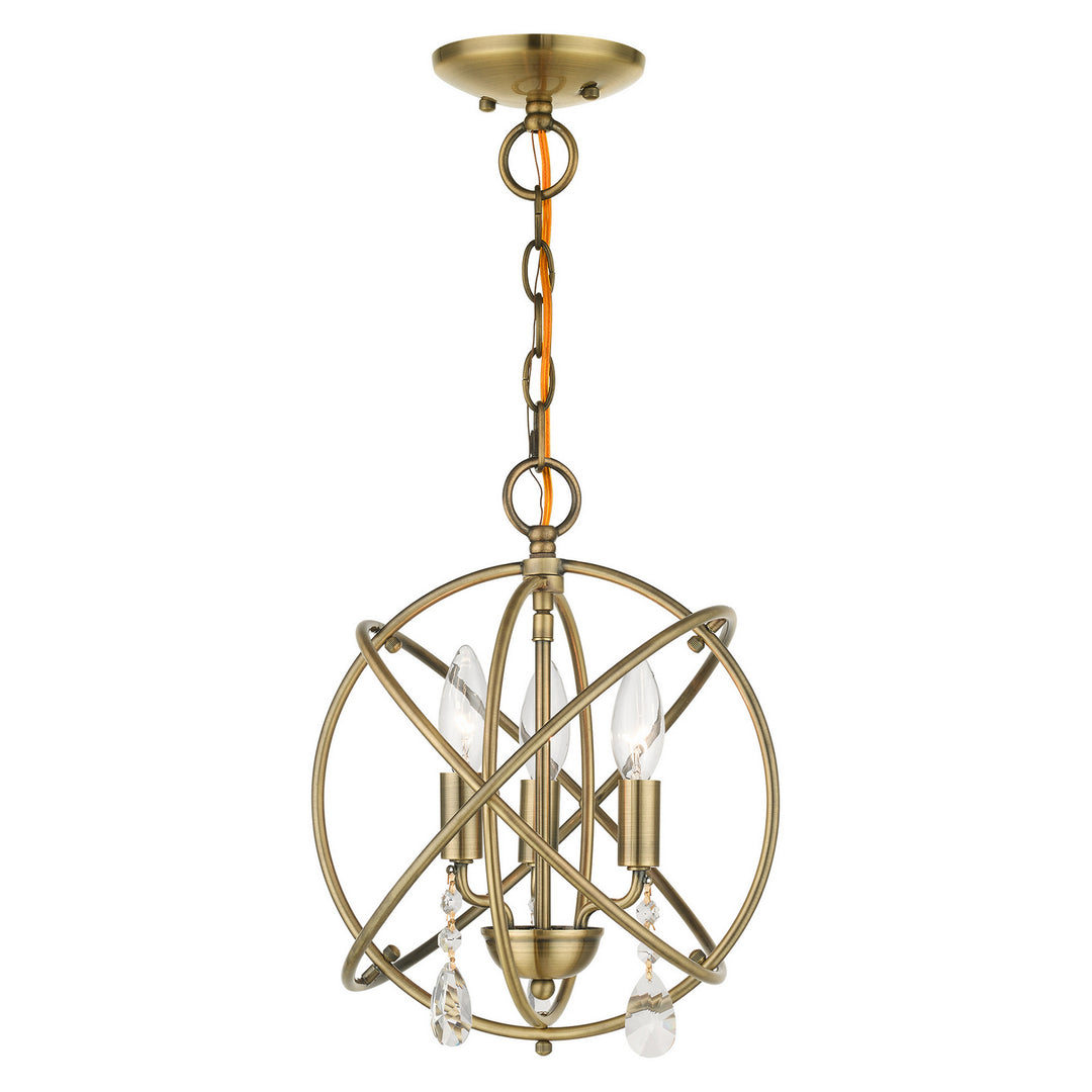 Livex Aria 40903-01 Chandelier Light - Antique Brass